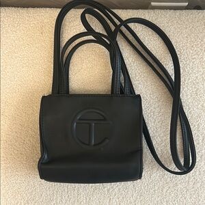 Telfar Black Mini Shopping Bag
